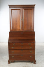 Load image into Gallery viewer, Craftique Solid Mahogany Old World Secretary Desk Bookcase Cabinet