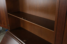 Load image into Gallery viewer, Craftique Solid Mahogany Old World Secretary Desk Bookcase Cabinet
