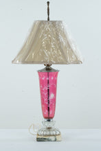 Load image into Gallery viewer, Cranberry Table Lamp on a Marble Base