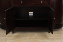 Load image into Gallery viewer, Crate & Barrel Solid Cherry Rounded-End Sideboard with Open Shelf Interior