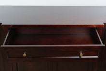 Load image into Gallery viewer, Crate & Barrel Solid Cherry Rounded-End Sideboard with Open Shelf Interior