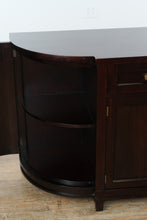 Load image into Gallery viewer, Crate & Barrel Solid Cherry Rounded-End Sideboard with Open Shelf Interior