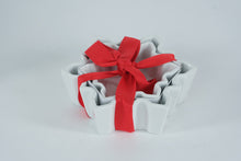 Load image into Gallery viewer, Crate & Barrel White Snowflake Ramekins – Set of 2 (with Gift Ribbon & Box)
