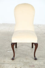 Load image into Gallery viewer, Traditional Queen Anne Style Cream Upholstered Slipper Chair with Cabriole Legs