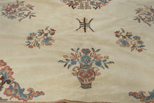 Load image into Gallery viewer, Chinese Style Floral Medallion Area Rug 93 x 128 Ivory Rose Blue