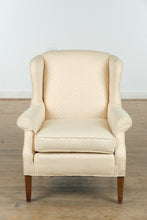 Load image into Gallery viewer, The Marquise Wingback – Cream Jacquard Upholstered Armchair