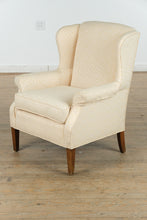 Load image into Gallery viewer, The Marquise Wingback – Cream Jacquard Upholstered Armchair