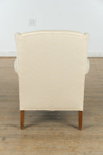 Load image into Gallery viewer, The Marquise Wingback – Cream Jacquard Upholstered Armchair