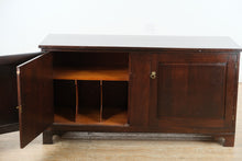Load image into Gallery viewer, Solid Wood Credenza with Locking Cabinet & Divided Interior – 60" Wide