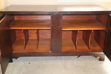 Load image into Gallery viewer, Solid Wood Credenza with Locking Cabinet & Divided Interior – 60" Wide