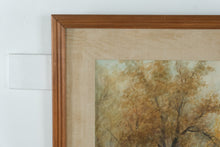 Load image into Gallery viewer, Original Signed Landscape Painting Autumn Woodland Stream Scene Framed 36.5 x 30.5