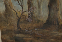 Load image into Gallery viewer, Original Signed Landscape Painting Autumn Woodland Stream Scene Framed 36.5 x 30.5