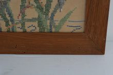 Load image into Gallery viewer, Vintage Mallard Duck Needlepoint Framed Folk Art Waterfowl 35 x 28