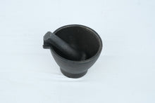 Load image into Gallery viewer, Cast Iron Mortar and Pestle Apothecary Spice Grinder Black 4 Inch