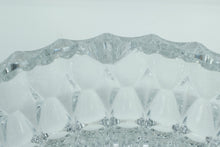 Load image into Gallery viewer, Vintage Pressed Crystal Ashtray – 7.5” Round Cut Glass Dish, Mid-Century Heavy Clear Glass