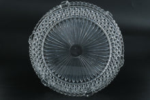 Load image into Gallery viewer, Heavy Lead Crystal Round Serving Bowl β Deep Cut Diamond & Sunburst Pattern