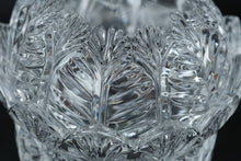 Load image into Gallery viewer, Vintage Bohemia Crystal Covered Candy Dish Portico Pattern Czech Republic 7 Inch