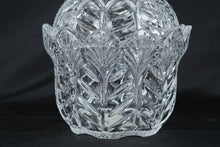 Load image into Gallery viewer, Vintage Bohemia Crystal Covered Candy Dish Portico Pattern Czech Republic 7 Inch