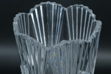 Load image into Gallery viewer, Heavy European Lead Crystal 11" Vase – Braided Intaglio Pattern, Scalloped Edge