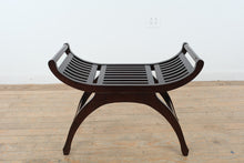 Load image into Gallery viewer, Frontgate Curved Slat Wood Bench Stool