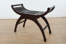 Load image into Gallery viewer, Frontgate Curved Slat Wood Bench Stool