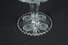 Load image into Gallery viewer, 7" EAPG 1900's Hobstar Large Pedestal Sawtooth Serving Compote