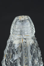 Load image into Gallery viewer, Vintage Cut Glass Crystal Salt and Pepper Shakers Faceted Clear Set