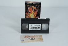 Load image into Gallery viewer, 🎞️ Cutthroat Island (1995) – VHS | Live Entertainment | Includes Movie Merchandise Insert