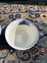 Load image into Gallery viewer, Antique Maddock’s Lamberton Works “Madras” Flow Blue Tea Cups – Set of 2