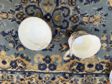 Load image into Gallery viewer, Royal Albert “25th Anniversary” Creamer & Sugar Bowl Set – Silver Floral Pattern, Bone China, England