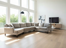 Load image into Gallery viewer, Large Haverty’s Beige Upholstered Sectional Sofa