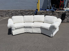 Load image into Gallery viewer, Curved Bouclé Upholstered Sectional Sofa 124 Inch Contemporary Lounge Couch