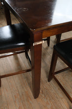 Load image into Gallery viewer, Dallas Counter Height Dining Table Set with 4 Leather-Back Chairs