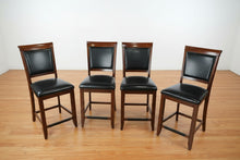 Load image into Gallery viewer, Dallas Counter Height Dining Table Set with 4 Leather-Back Chairs