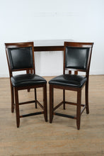 Load image into Gallery viewer, Dallas Counter Height Dining Table Set with 4 Leather-Back Chairs