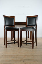 Load image into Gallery viewer, Dallas Counter Height Dining Table Set with 4 Leather-Back Chairs
