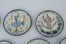 Load image into Gallery viewer, KAM Denmark Skovbilled Hand Painted Art Pottery Plates Set of 7 Monthly Botanical 725 Inch