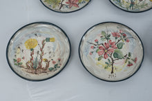 Load image into Gallery viewer, KAM Denmark Skovbilled Hand Painted Art Pottery Plates Set of 7 Monthly Botanical 725 Inch