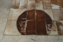 Load image into Gallery viewer, Darbaz Hali Leather Hide Patchwork Rug 94 x 67 Modern Geometric Turkey