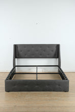 Load image into Gallery viewer, Dark Grey Queen Size Bed with Storage
