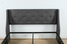 Load image into Gallery viewer, Dark Grey Queen Size Bed with Storage