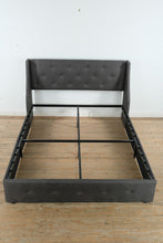Load image into Gallery viewer, Dark Grey Queen Size Bed with Storage