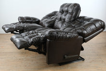 Load image into Gallery viewer, Best Chairs Co Dark Brown Leather Manual Reclining Sofa 88 Inch Three Seat Recliner Couch