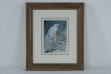 Load image into Gallery viewer, David Gobel Great Blue Heron Watercolor Bird Art Framed 12 x 14