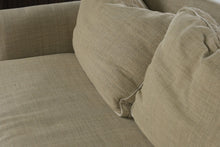 Load image into Gallery viewer, Traditional Beige Upholstered Sofa with Rolled Arms and Loose Cushions