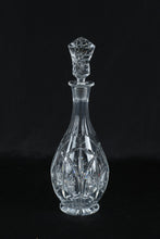 Load image into Gallery viewer, Cut Lead Crystal Decanter 15” Tall Starburst & Fan Cut with Faceted Stopper