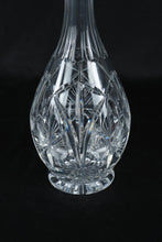 Load image into Gallery viewer, Cut Lead Crystal Decanter 15” Tall Starburst & Fan Cut with Faceted Stopper