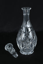 Load image into Gallery viewer, Cut Lead Crystal Decanter 15” Tall Starburst & Fan Cut with Faceted Stopper