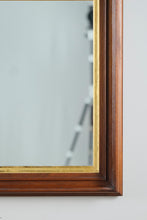 Load image into Gallery viewer, Deep Forest Wooden Framed Mirror with Gold Interior - 25" x 29"