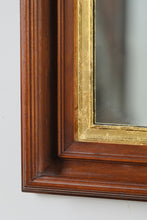 Load image into Gallery viewer, Deep Forest Wooden Framed Mirror with Gold Interior - 25" x 29"